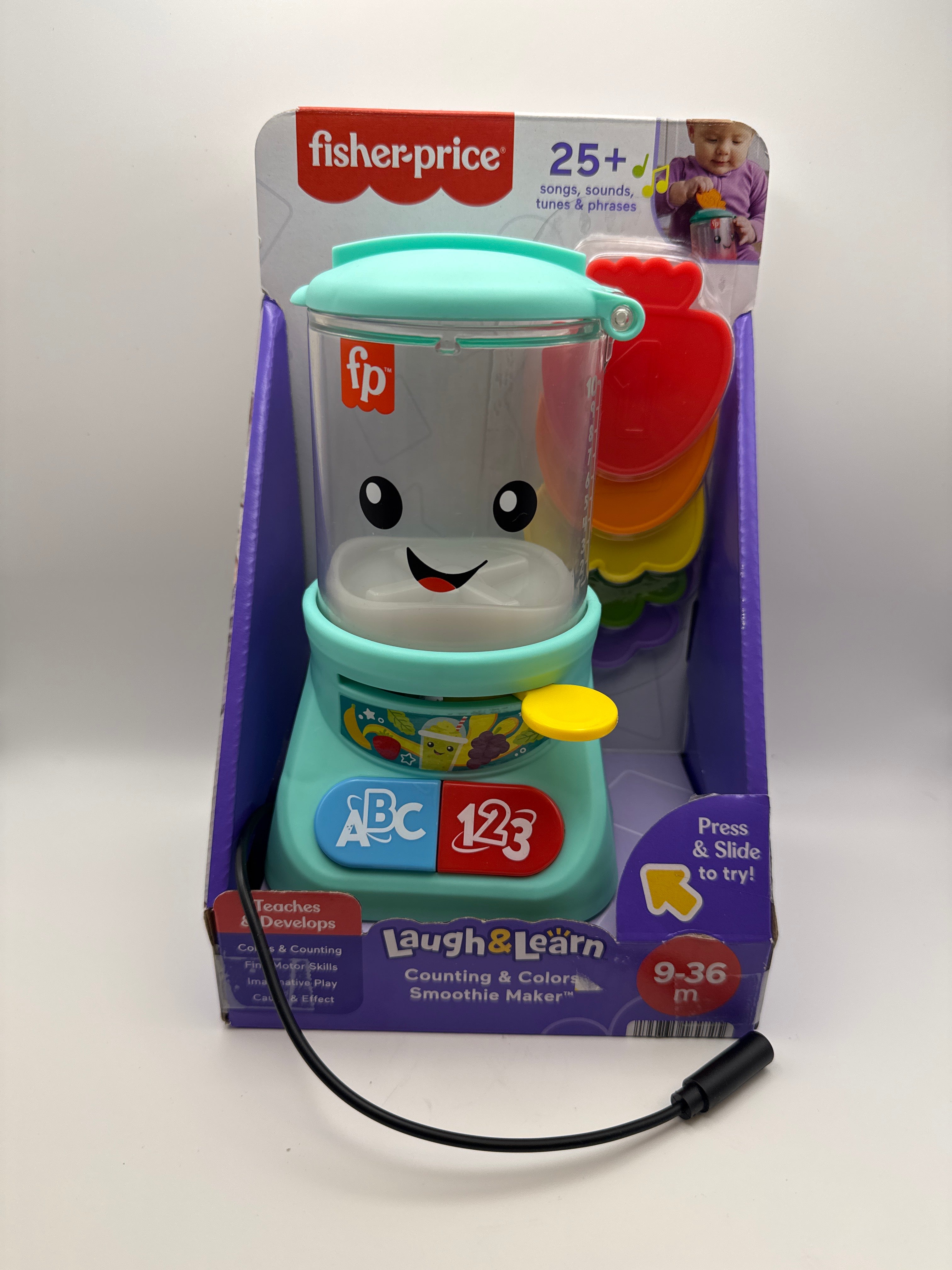 Adaptive Toy Switch adapted Laugh and Learn counting and colors smoothie maker