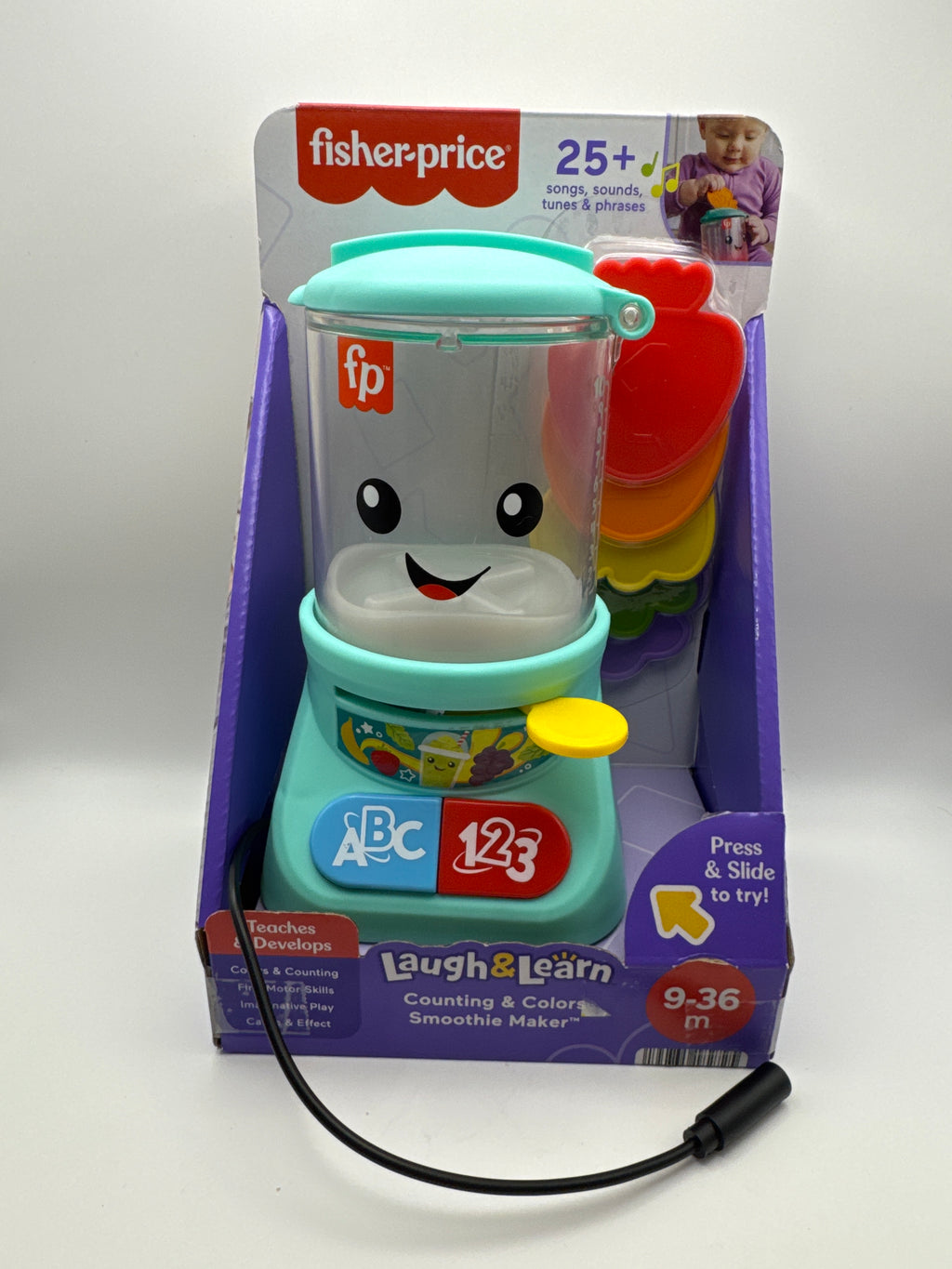 Adaptive Toy Switch adapted Laugh and Learn counting and colors smoothie maker