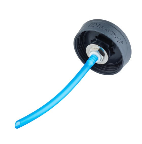 FLEXIMUG LID WITH INTERIOR STRAW