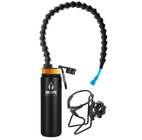 Giraffe Bottle Tower XL Hands Free Drinking, Stainless Steel with Bottle Holder