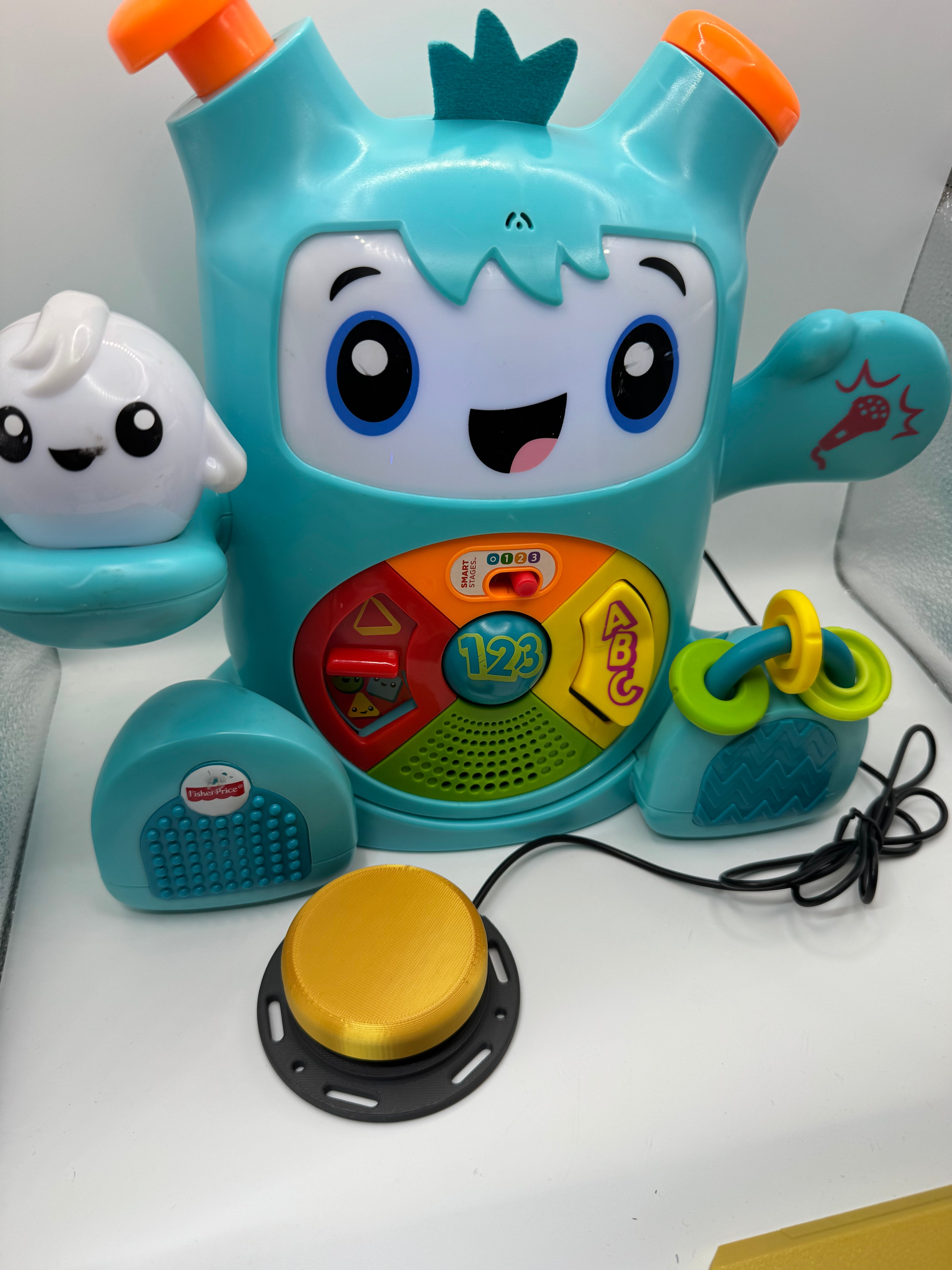 Switch adapted Fisher-Price Learning Toy Dance & Groove Rockit With Interactive Music Lights
