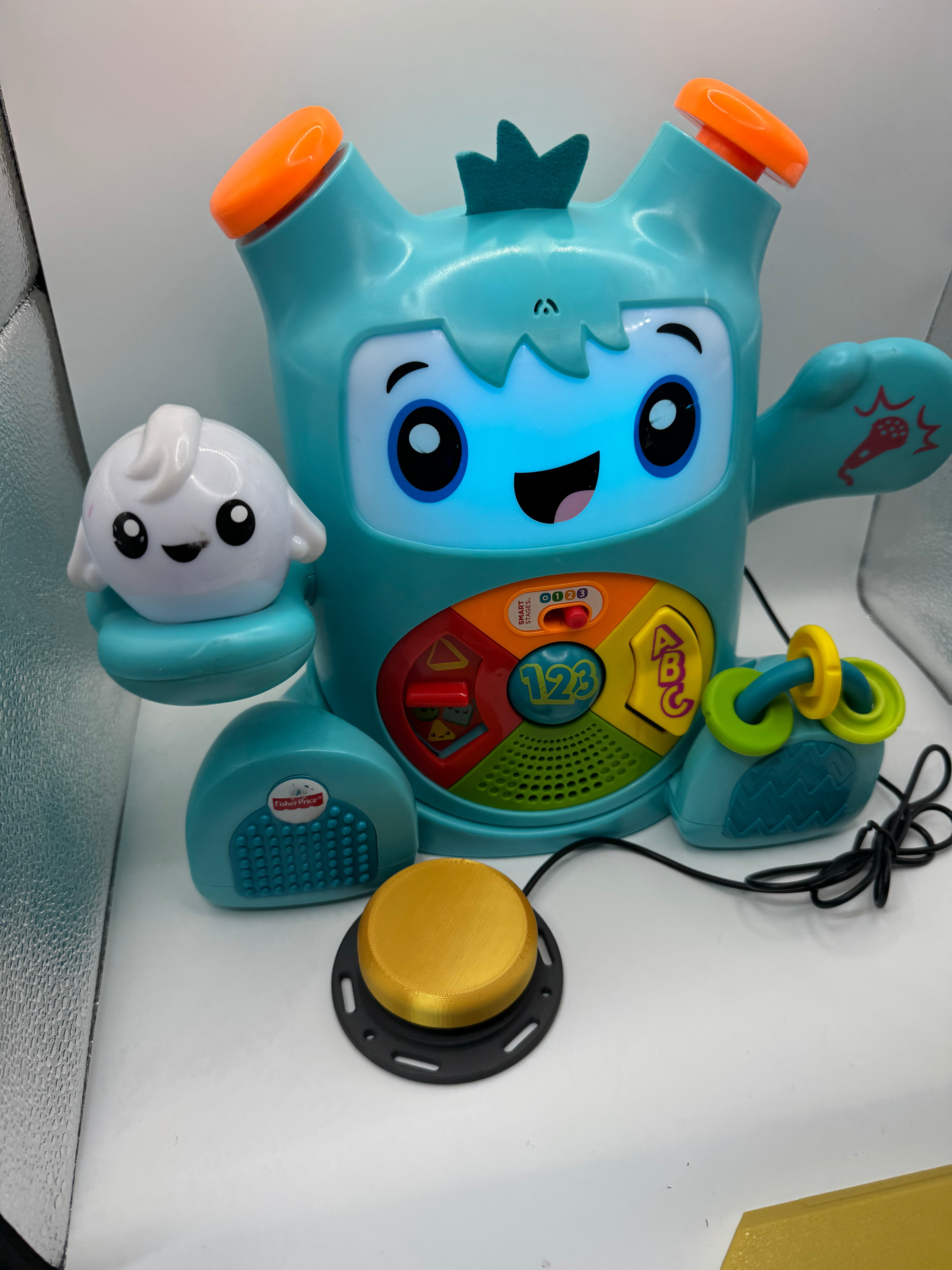 Switch adapted Fisher-Price Learning Toy Dance & Groove Rockit With Interactive Music Lights