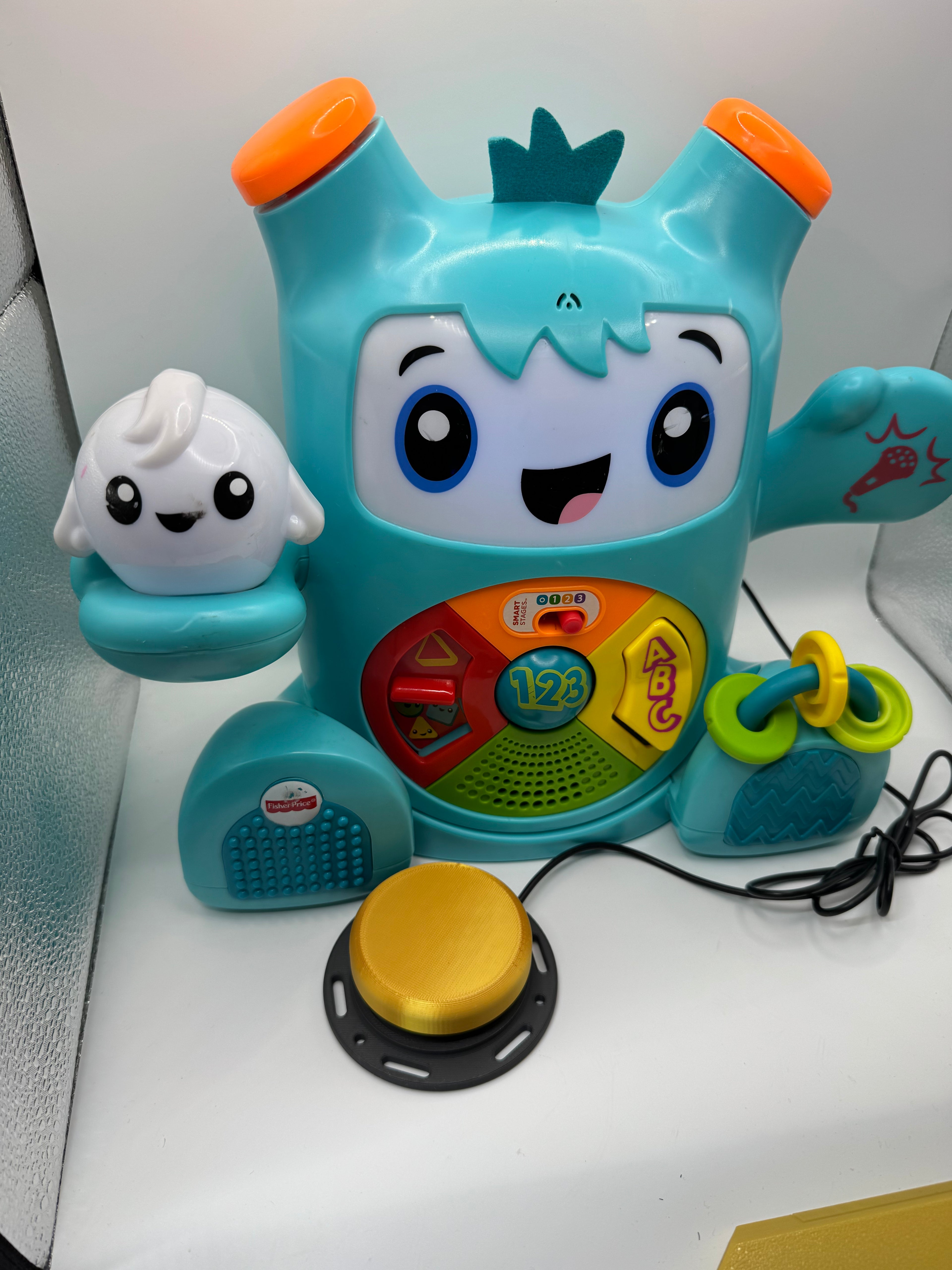Switch adapted Fisher-Price Learning Toy Dance & Groove Rockit With Interactive Music Lights