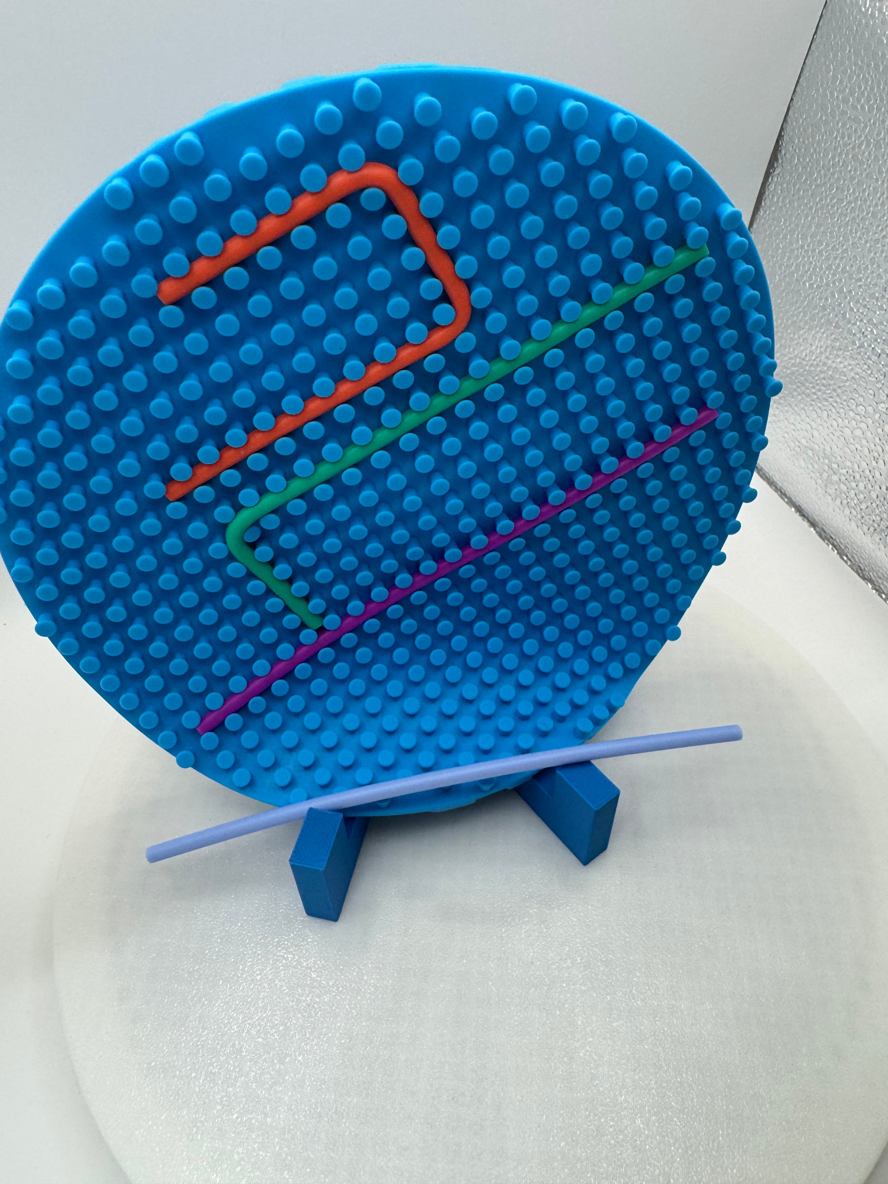 Sensory activity maze board double sided silicone with silicone strings