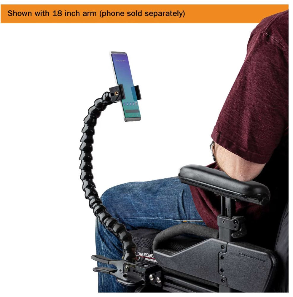 Phone Holder w/Spring Clamp 24 inch Arm