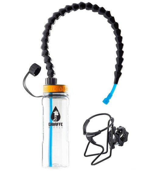 Giraffe Bottle Tower XL Hands Free Drinking, Stainless Steel with Bottle Holder