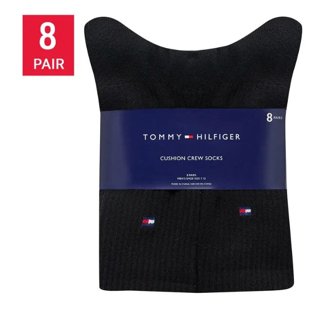 Tommy Hilfiger Men's Casual Crew Sock, 8-pair