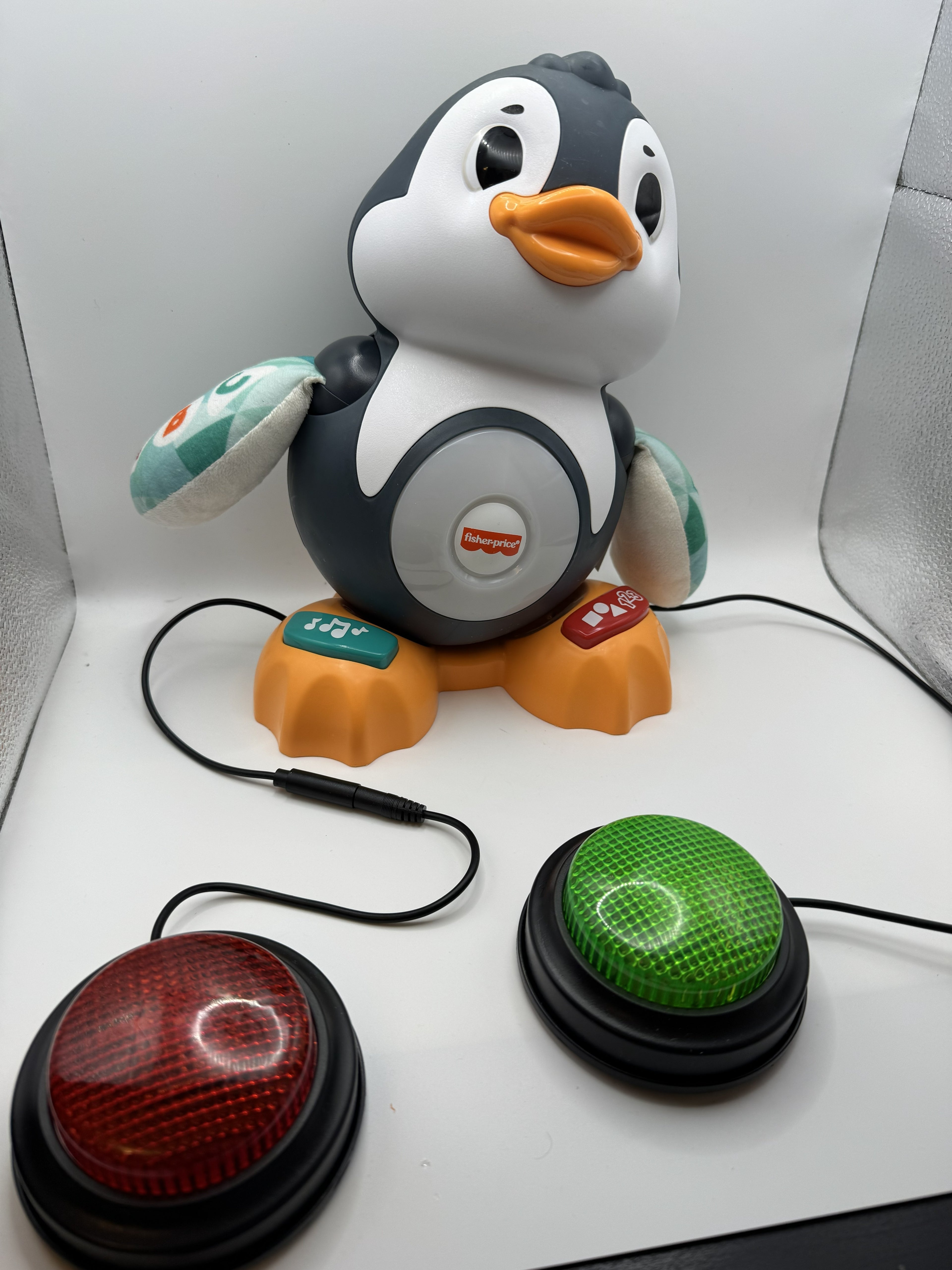 adapted switch toy Fisher-Price Linkimals Cool Beats Penguin Baby & Toddler Learning Toy with Music & Lights
