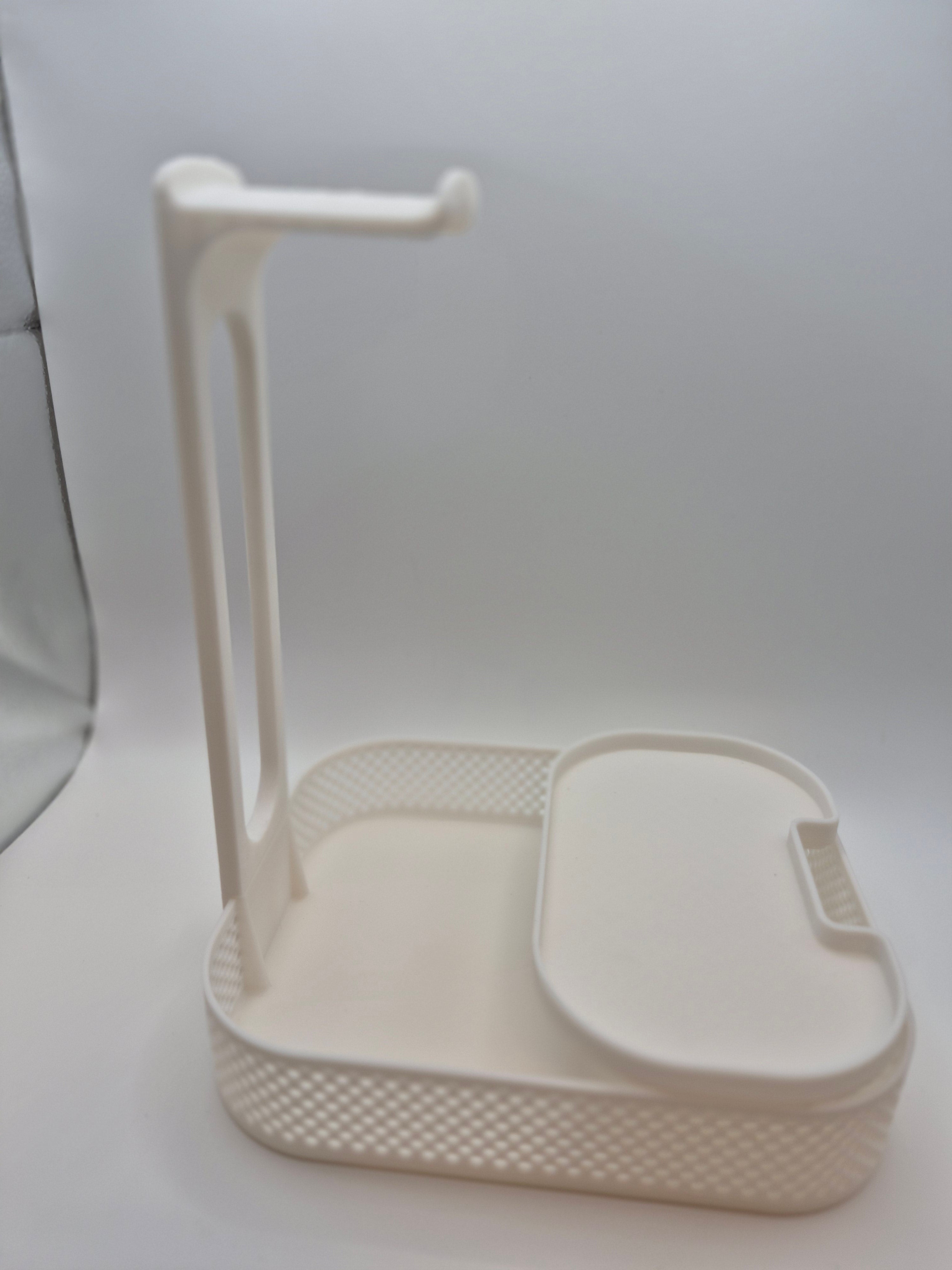 Minimalist 3-Part Headphone Stand with Storage Trays – 3D Printable Organizer